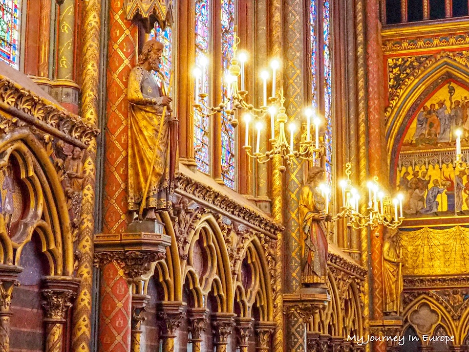 巴黎聖禮拜堂 Sainte Chapelle 世界最美的彩繪玻璃窗教堂 法國古老教堂參觀 Sainte Chapelle