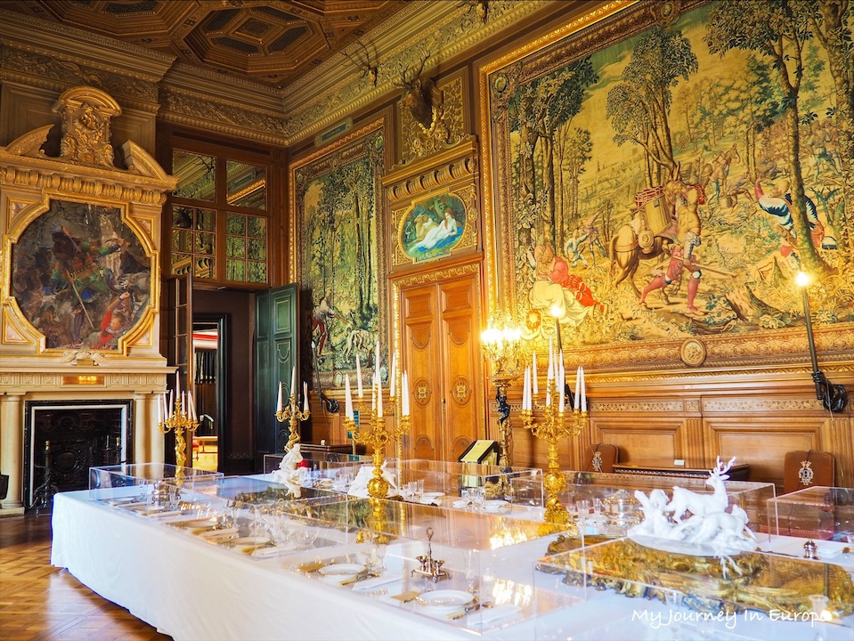 香堤堡 Château de Chantilly 一起去法國巴黎近郊城堡一日遊 香堤堡 Château de Chantilly 餐具展示