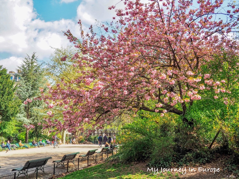 巴黎賞櫻公園 | 蒙梭公園 Parc Monceau,巴黎人的休閒去處 法國巴黎 春天賞櫻地點推薦 蒙梭公園