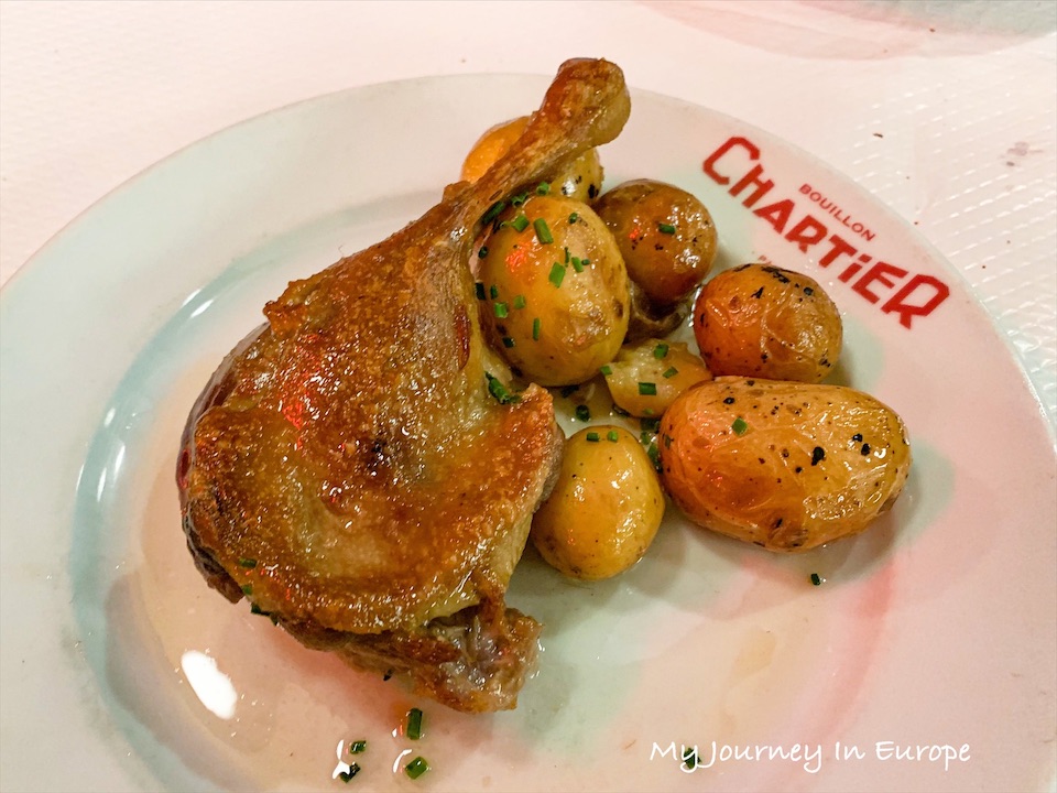巴黎百年餐廳 Bouillon Chartier 平價美味的法式料理 法國巴黎美食 confit de canard 油封鴨 Bouillon Chartier