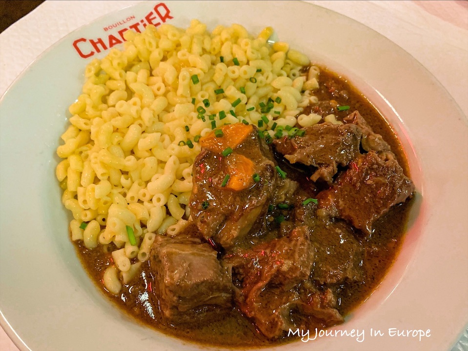 巴黎百年餐廳 Bouillon Chartier 平價美味的法式料理 法國巴黎美食 勃艮地紅酒燉牛肉 Bouillon Chartier
