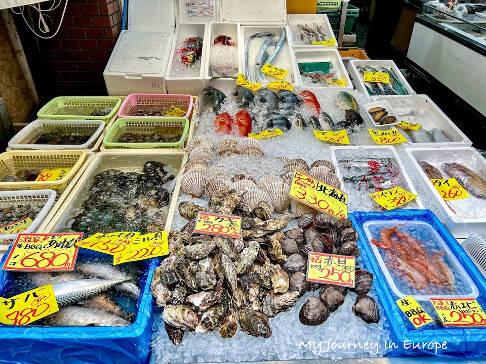 黑門市場 | 日本大阪美食之旅,大啖鰻魚、河豚、扇貝 黑門市場 新鮮海鮮