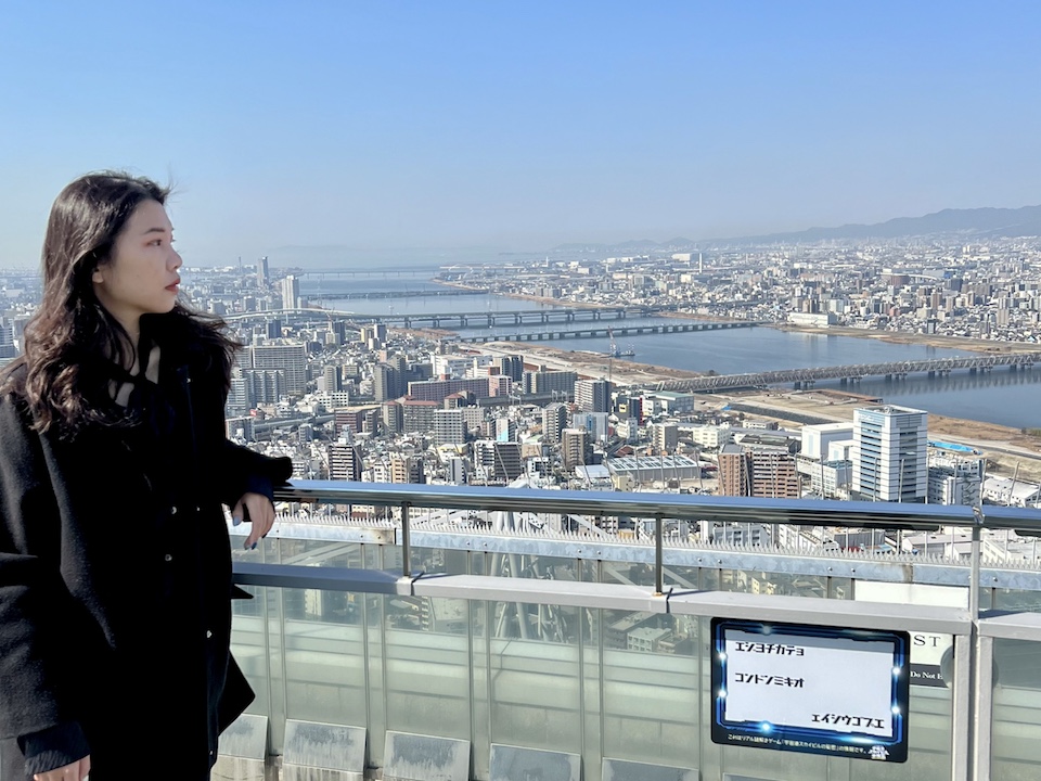 日本大阪旅遊 眺望大阪城市景色