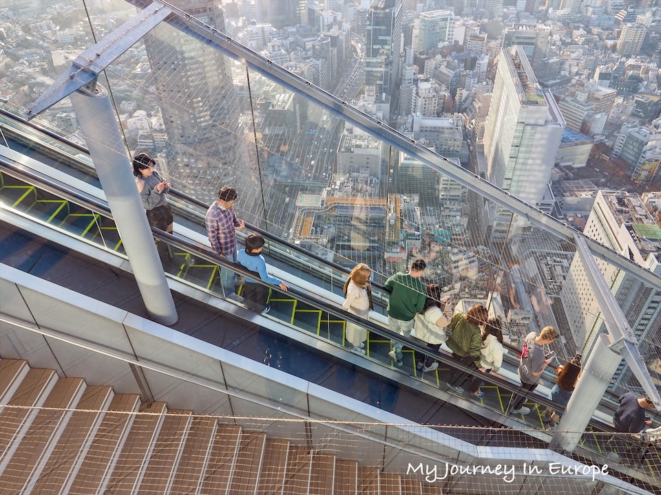澀谷展望台 Shibuya Sky 眺望富士山、晴空塔,欣賞東京日夜景 Shibuya Sky 手扶梯