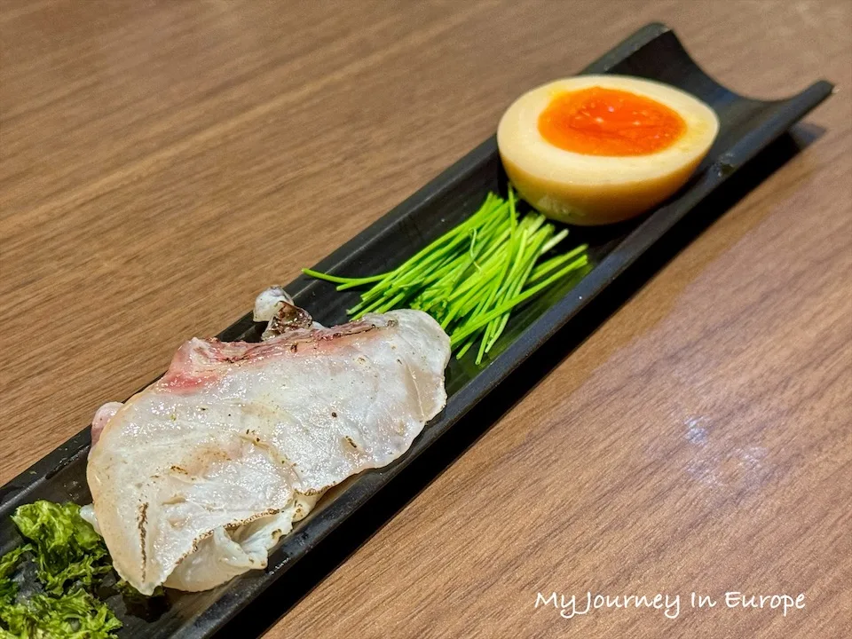 京 AFURI | 東京旅遊必吃拉麵,日本人氣拉麵店和京料理的結合 鯛魚 溏心蛋