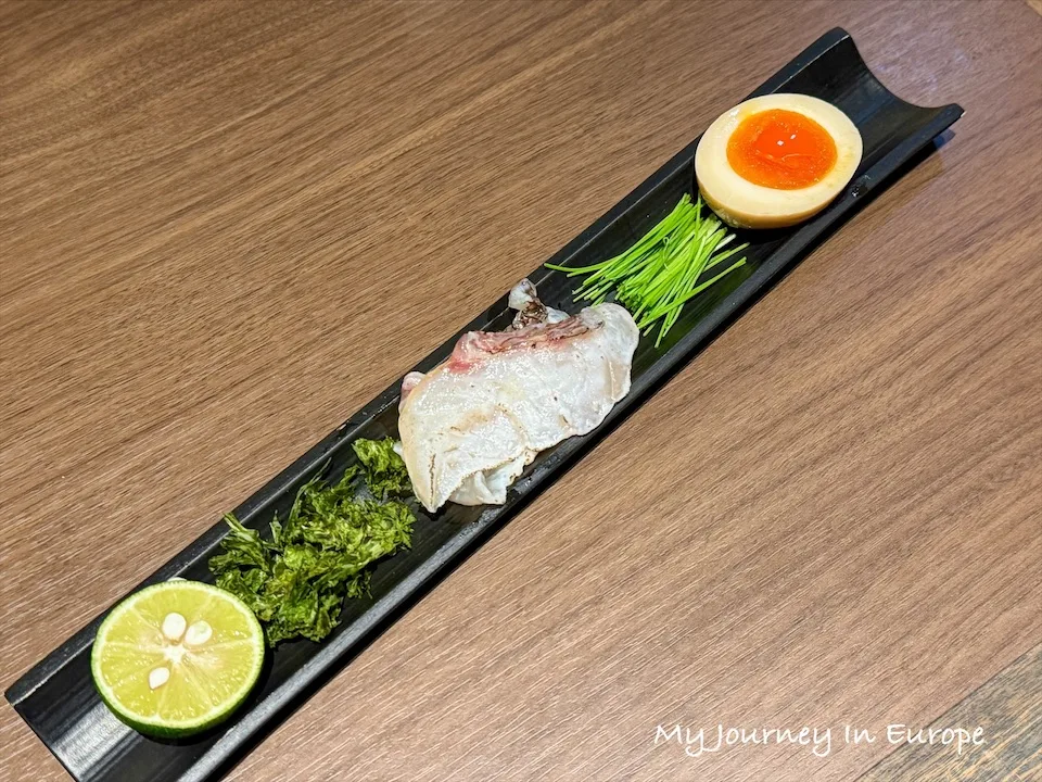 京 AFURI | 東京旅遊必吃拉麵,日本人氣拉麵店和京料理的結合 鯛魚 溏心蛋