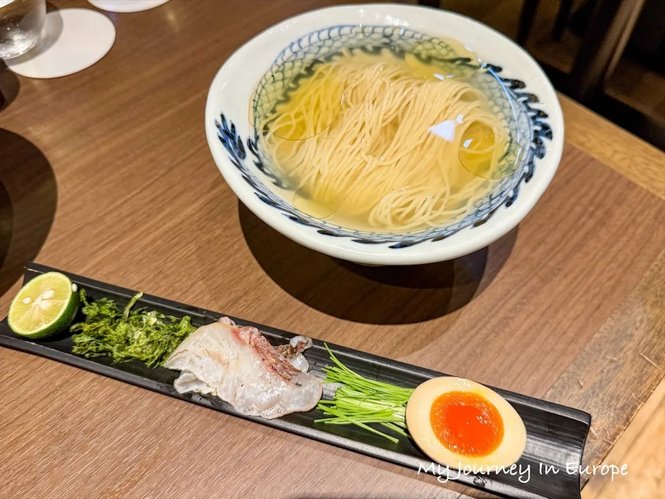 京 AFURI | 東京旅遊必吃拉麵,日本人氣拉麵店和京料理的結合 鯛魚拉麵套餐